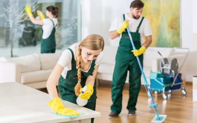 hire a cleaning service to maintain your rental